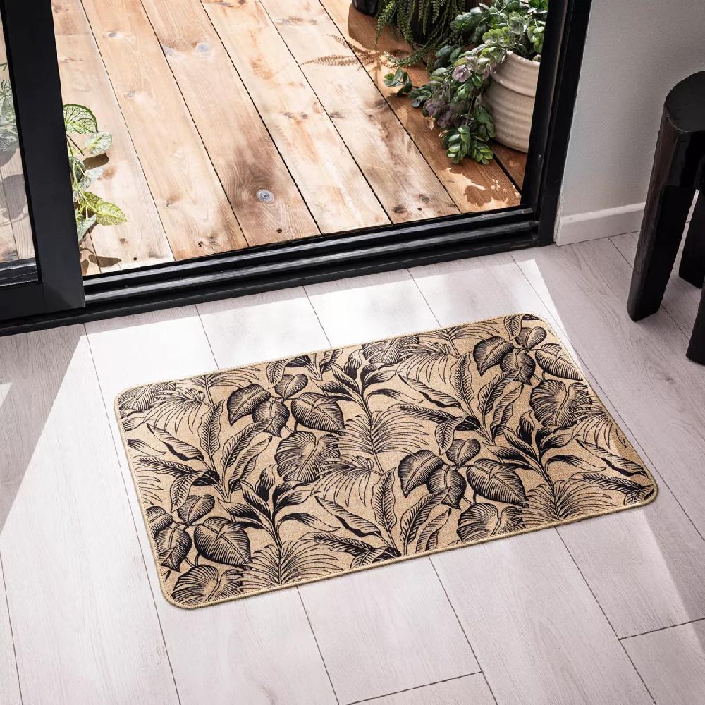 eminza Tapis tissé antidérapant (45 x 75 cm) Stylis Noir