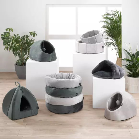 Eminza Tente D'intérieur Pour Chat Sweet Cat L35 Cm Gris Clair