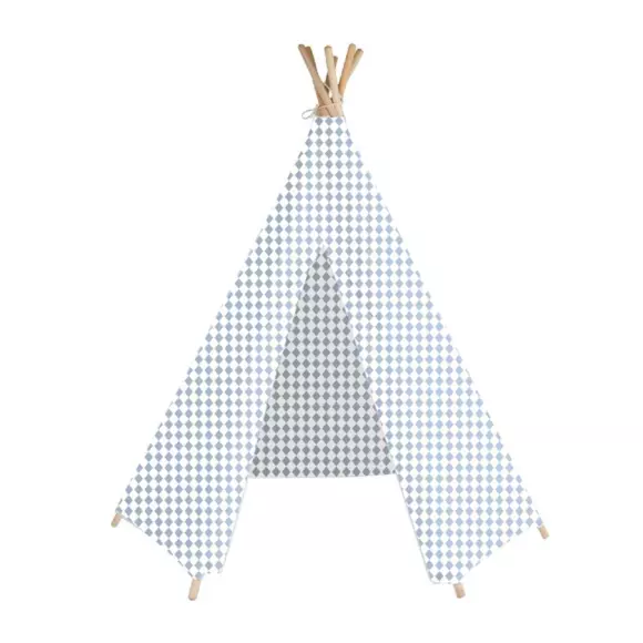 Eminza Tipi Enfant Bois Et Tissu (H160 Cm) Dameo Bleu