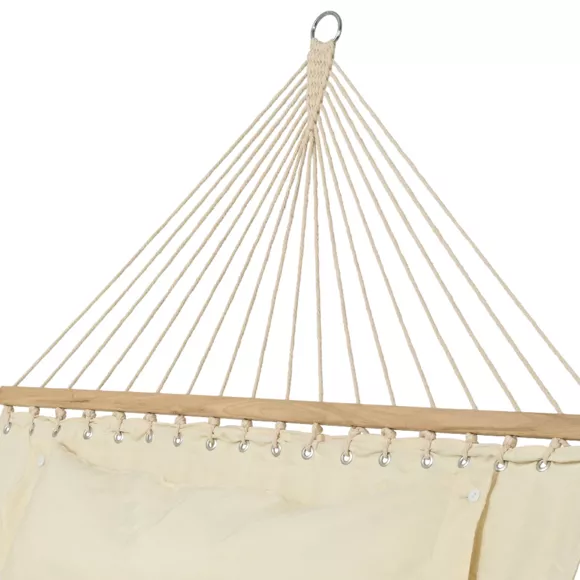 Eminza Toile De Hamac 2 Places Avec Coussin Évasion Crème