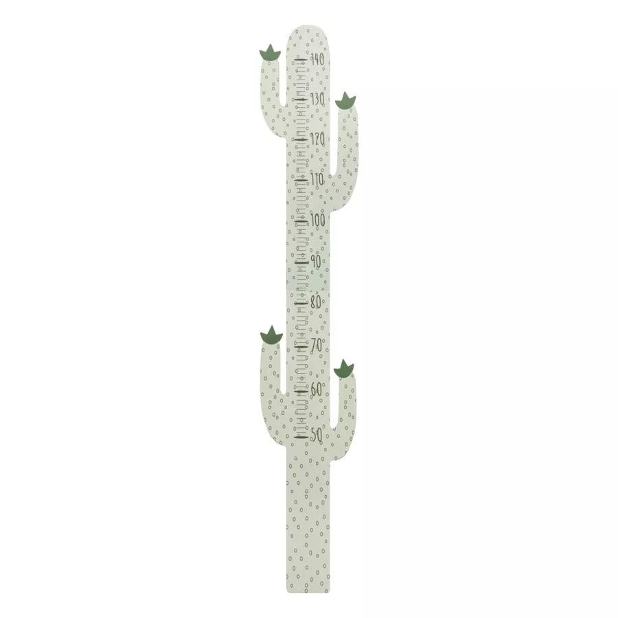 Eminza Toise Murale Bois Enfant (H 140 Cm) Cactus Vert
