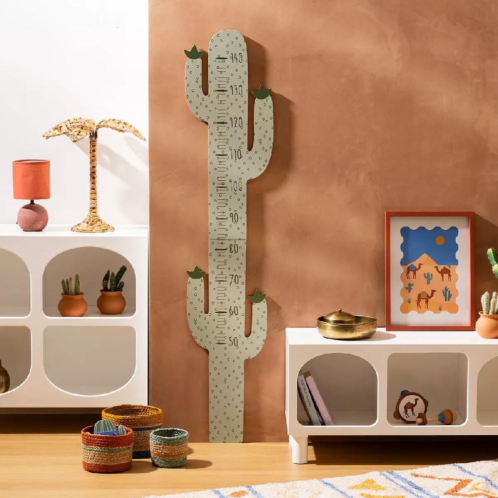 eminza Toise murale bois enfant (H 140 cm) Cactus Vert
