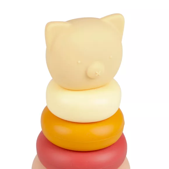 Eminza Tour D'anneaux à Empiler Bébé Silicone (16 Cm) Ours Multicolore