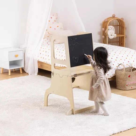 Eminza Tour D'observation Bureau Bois (H91 Cm) Alba Marron