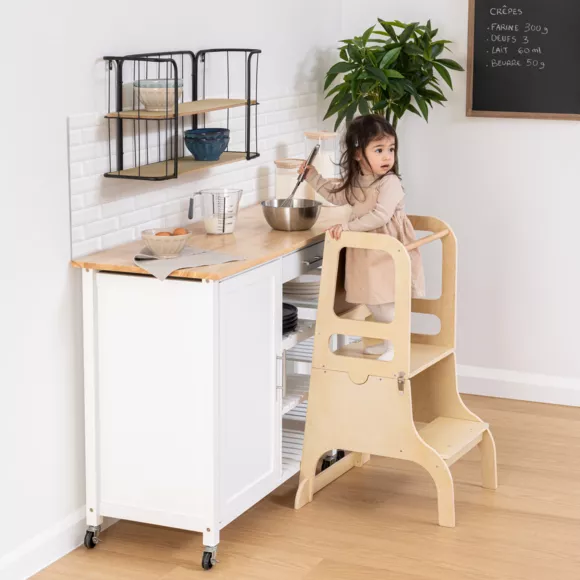 Eminza Tour D'observation Bureau Bois (H91 Cm) Alba Marron