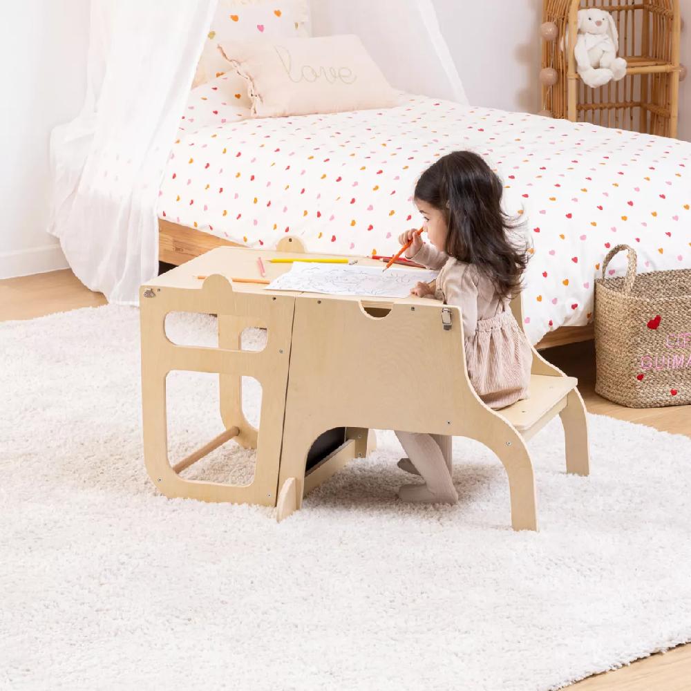 eminza Tour d'observation bureau bois (H91 cm) Alba Marron