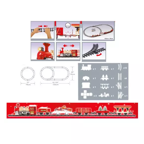 Eminza Train électrique Lumineux Et Musical (349 Cm) Charing Cross