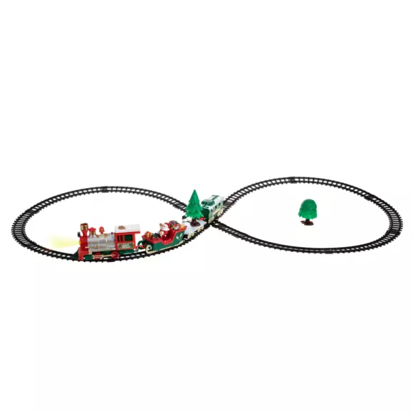 Eminza Train électrique Lumineux Et Musical à Piles (90 Cm) Merry Xmas