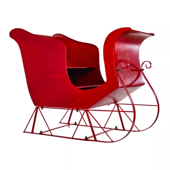 Eminza Traineau Du Père Noël En Métal (H60 Cm) Magie De Noël