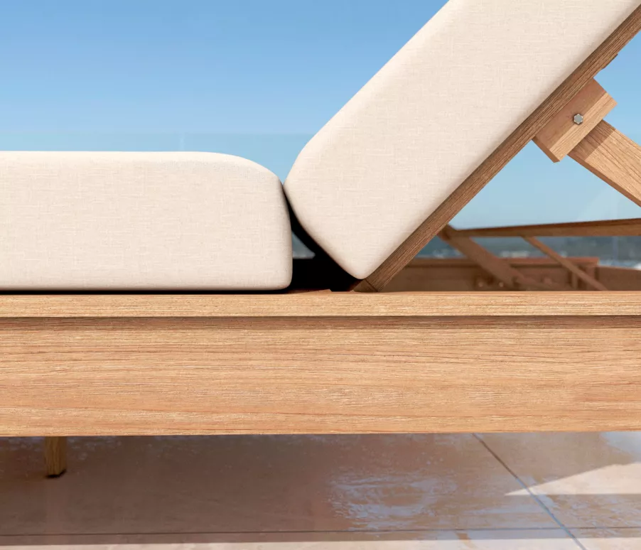 Eminza Transat Double En Bois D'acacia Bornéo Sable