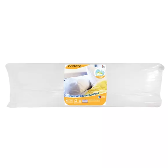 Eminza Traversin Moelleux (140 X 23 Cm) Doux Et Gonflant Blanc