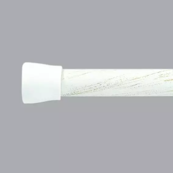 eminza Tringle autobloquante extensible (L70 - L120 cm / D22 mm) Rond Blanc