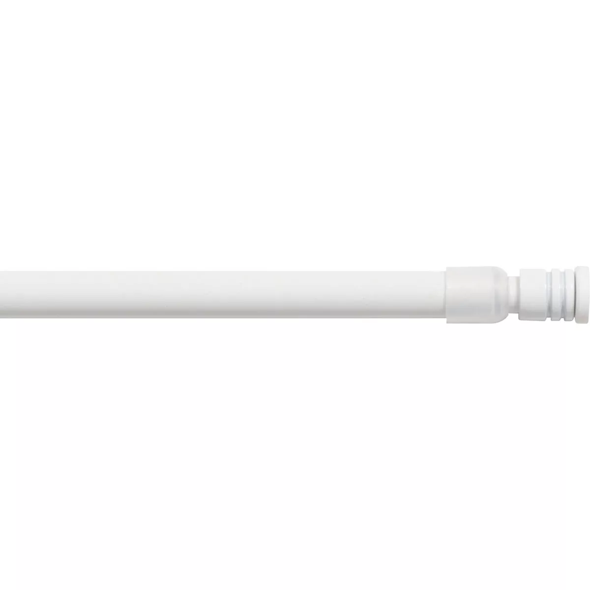 eminza Tringle autobloquante extensible ronde (L80 - 110 cm / D10 mm) Pia Blanc satiné