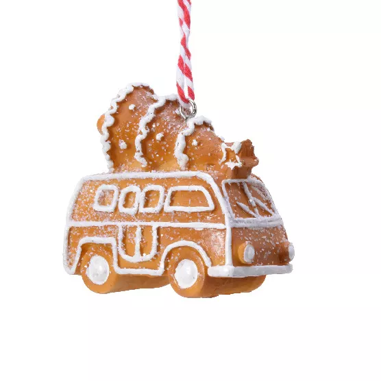 Eminza Van De Noël à Suspendre (H7 Cm) Pain D'épices Gourmand