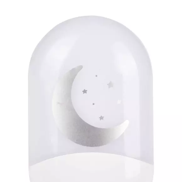Eminza Veilleuse Enfant Secteur (H10 Cm) Lune Blanche