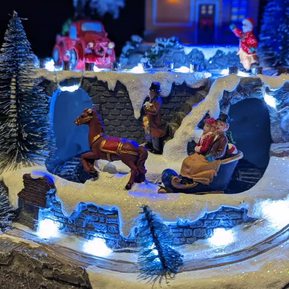 Eminza Vente De Sapin Illuminée Et Musicale à Piles