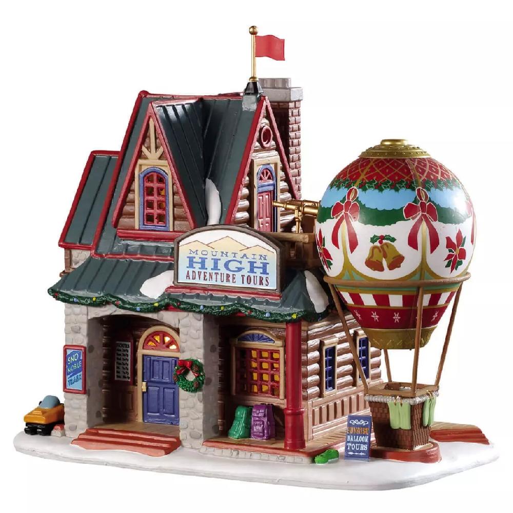 eminza Village de Noël Lemax à piles lumineux Balade en Montgolfière