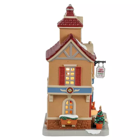 Eminza Village De Noël Lemax à Piles Lumineux Boutique De Chocolat