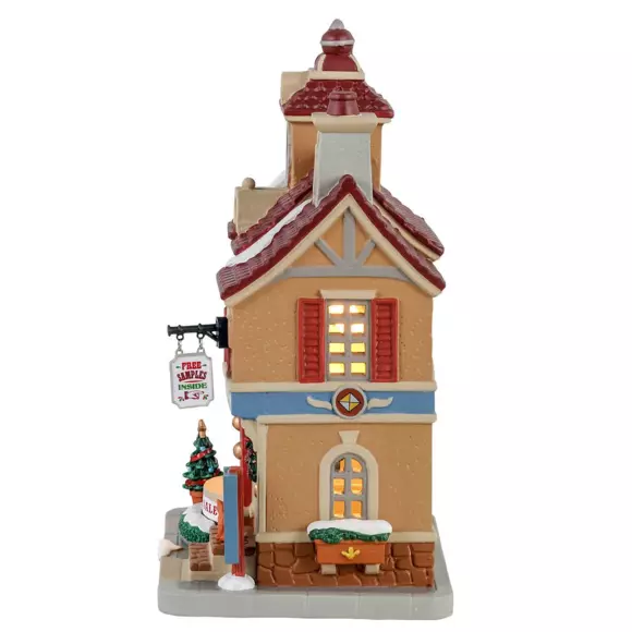 Eminza Village De Noël Lemax à Piles Lumineux Boutique De Chocolat
