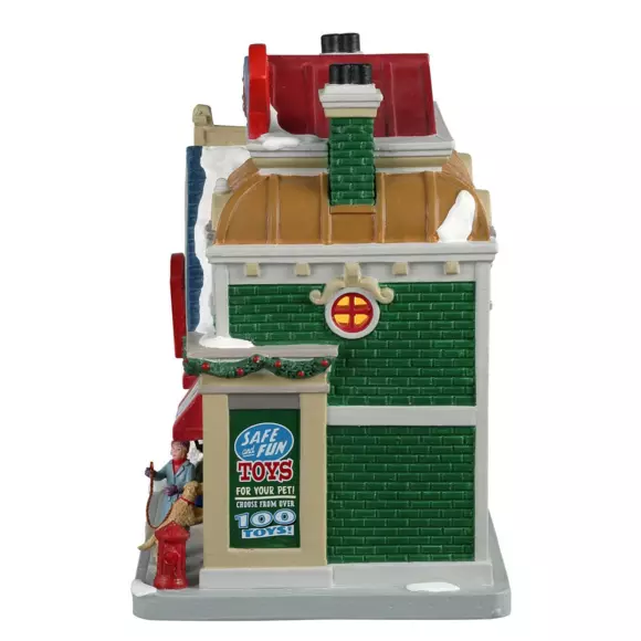 Eminza Village De Noël Lemax à Piles Lumineux Boutique De Jouets Fur-Ever