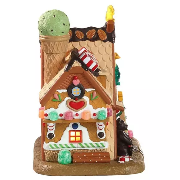 Eminza Village De Noël Lemax à Piles Lumineux Confiserie