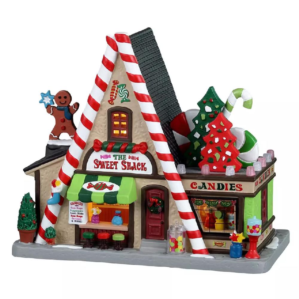 eminza Village de Noël Lemax à piles lumineux La Douce Cabane