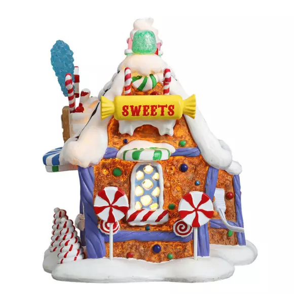 Eminza Village De Noël Lemax à Piles Lumineux Magasin De Bonbons