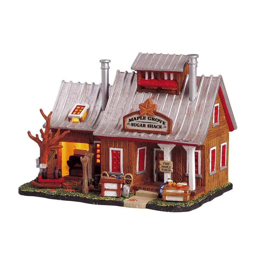eminza Village de Noël Lemax lumineux Cabane à sucre l'Érablière