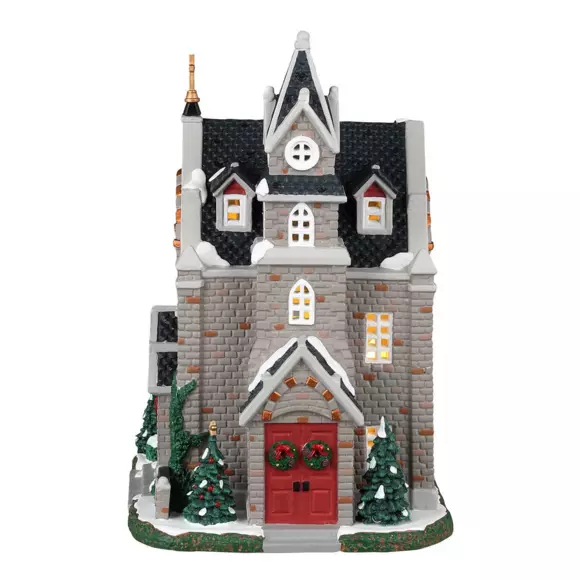 Eminza Village De Noël Lemax Lumineux Eglise St Luke