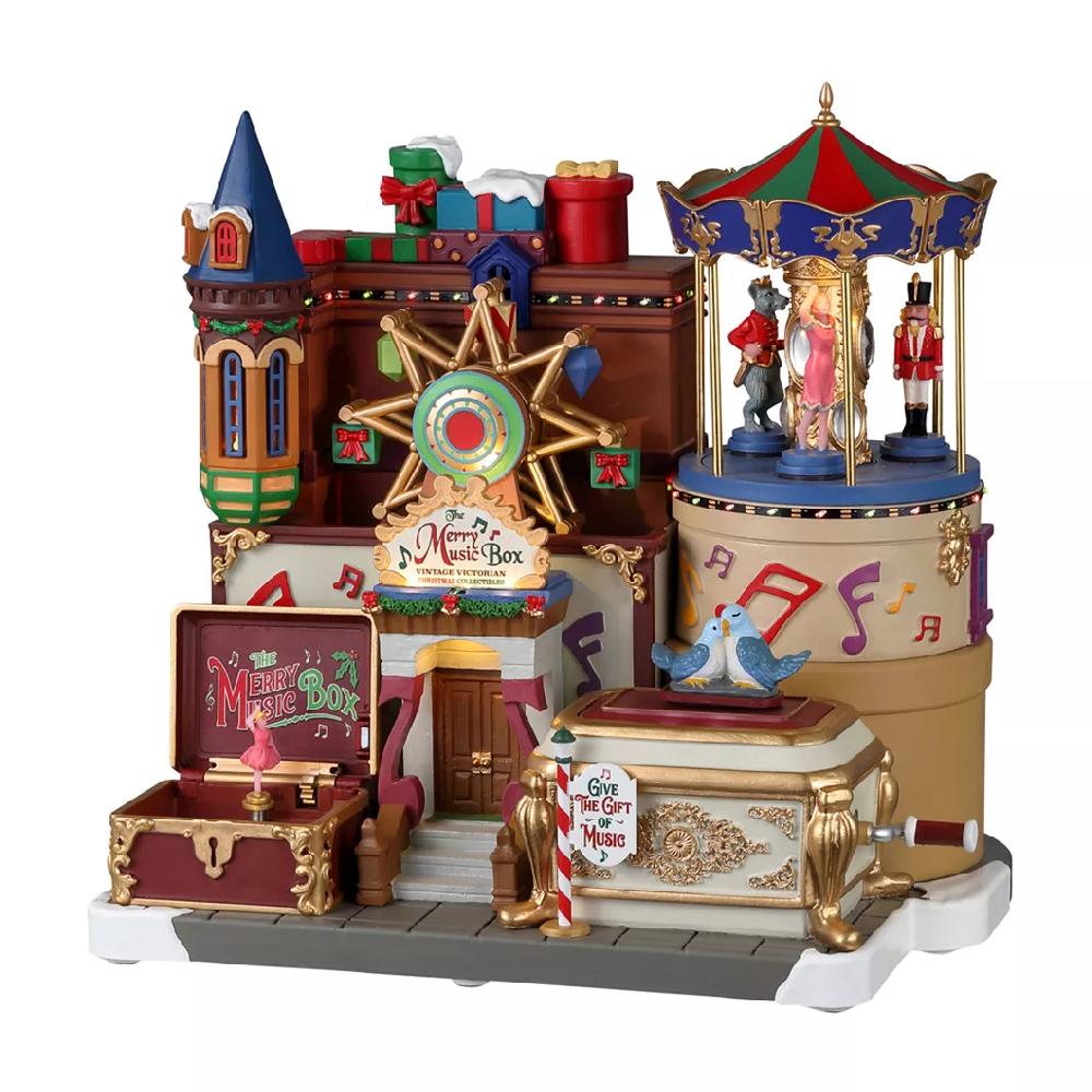 eminza Village de Noël Lemax lumineux musical et animé La Boîte à musique