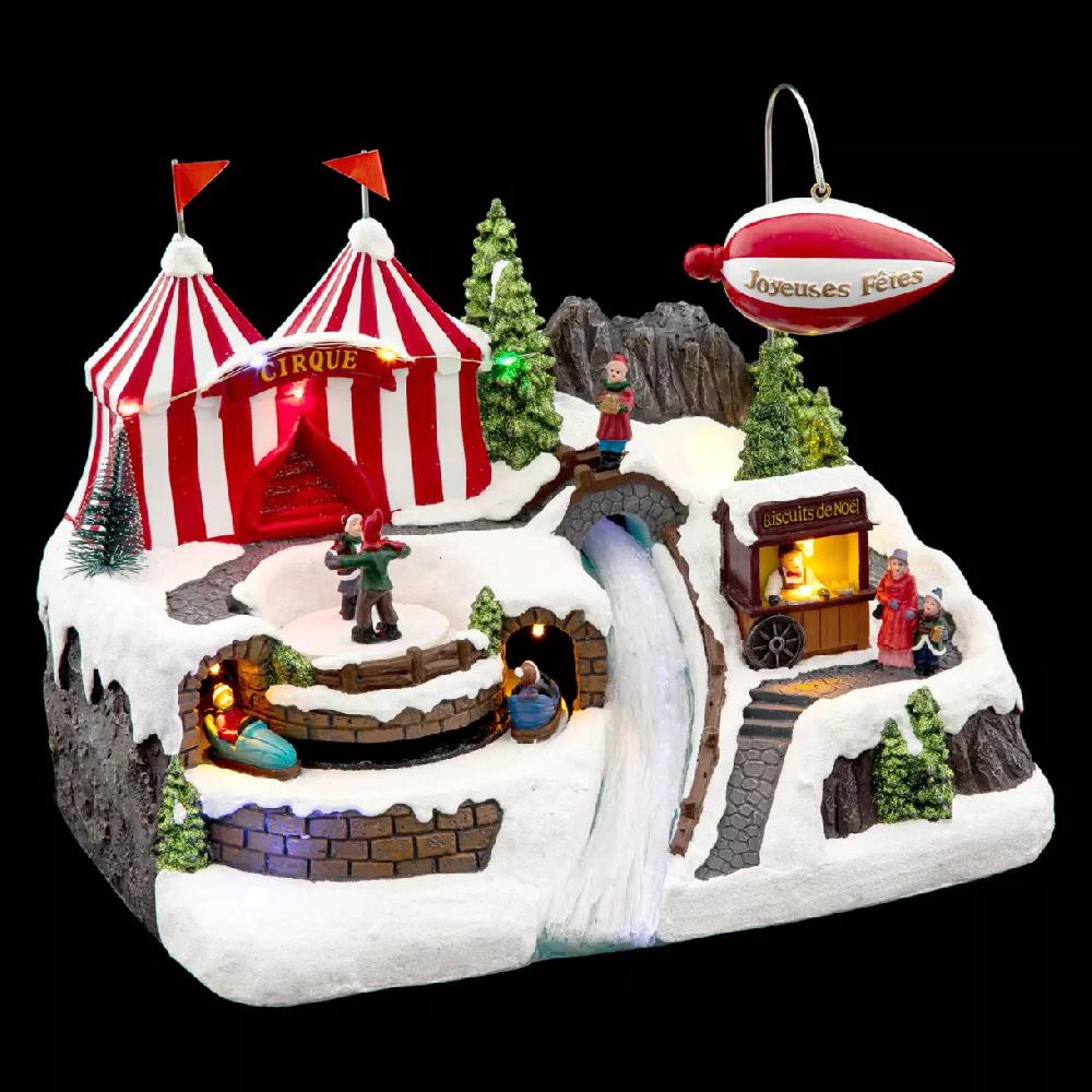 eminza Village de Noël lumineux Chapiteau et dirigeable