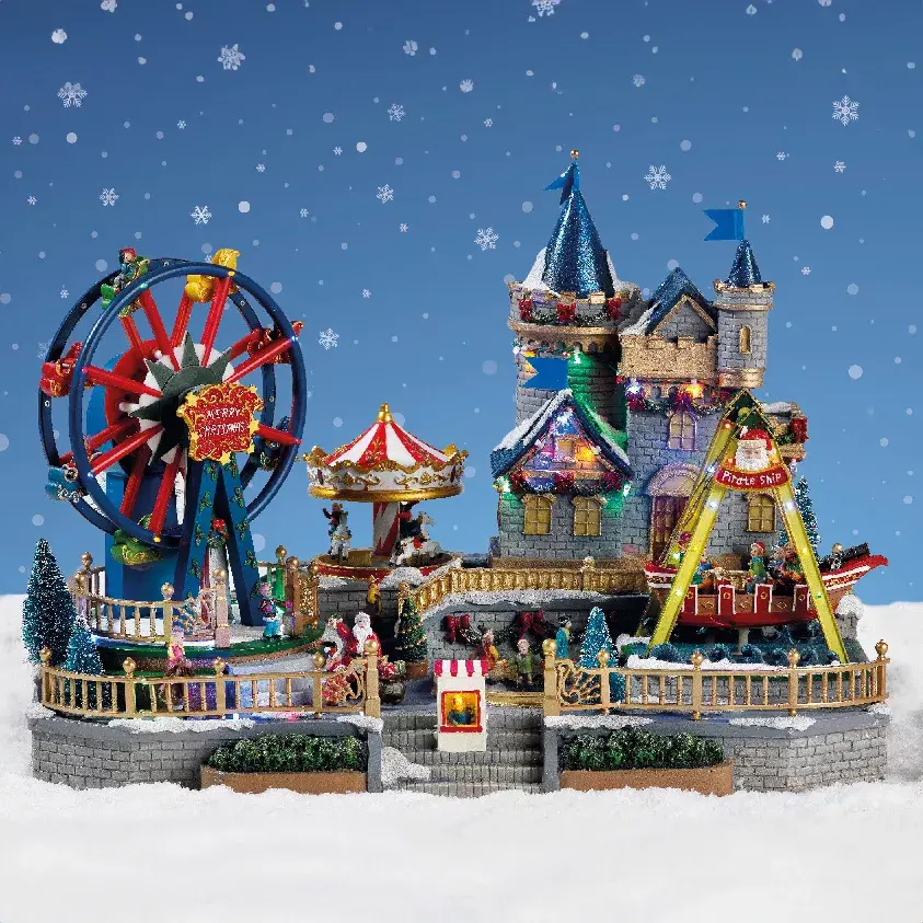 eminza Village de Noël lumineux et musical Fête Foraine