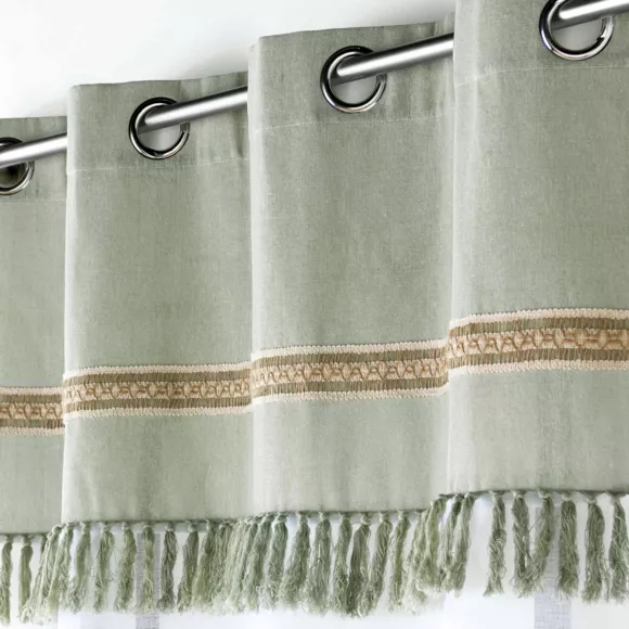 Eminza Voilage Coton (140 X 240 Cm) Janara Vert Sauge