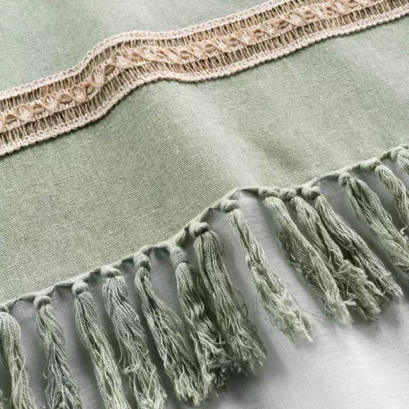 Eminza Voilage Coton (140 X 240 Cm) Janara Vert Sauge