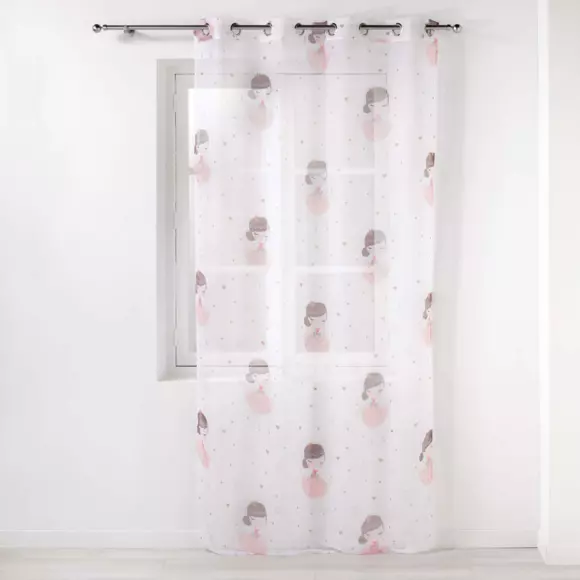 Eminza Voilage Enfant (140 X 240 Cm) Petite Princesse Blanc