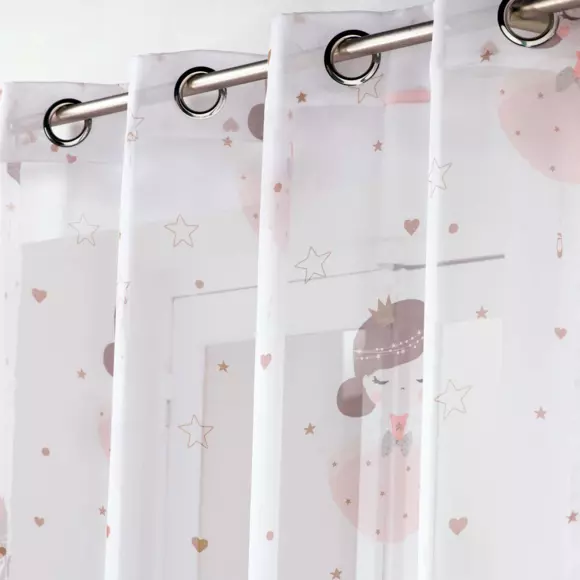 Eminza Voilage Enfant (140 X 240 Cm) Petite Princesse Blanc