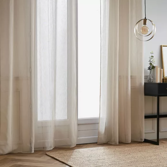 Eminza Voilage Galon Fronceur (140 X 240 Cm) Léontine Beige