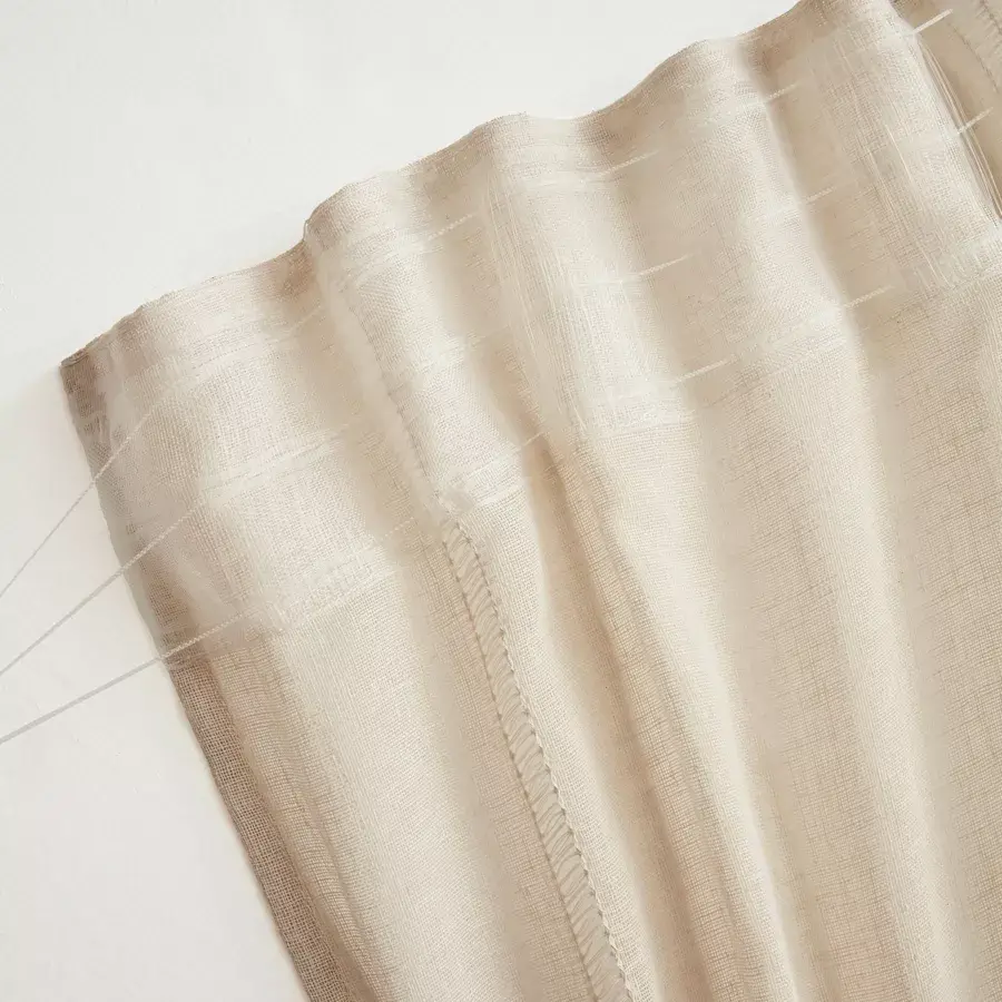 Eminza Voilage Galon Fronceur (140 X 240 Cm) Léontine Beige
