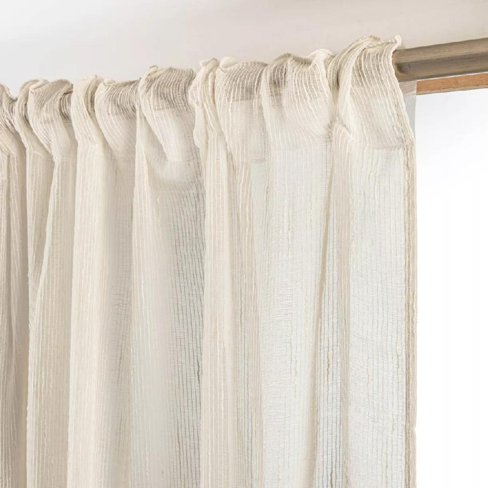 eminza Voilage galon fronceur (140 x 240 cm) Raphaël Beige