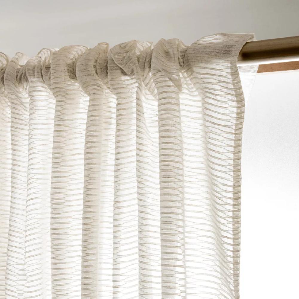 eminza Voilage galon fronceur (280 x 240 cm) Maël Beige