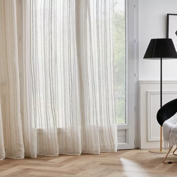 Eminza Voilage Galon Fronceur (280 X 240 Cm) Théo Beige