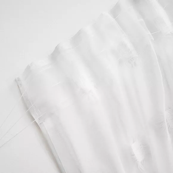 Eminza Voilage Galon Fronceur Pompons (140 X 240 Cm) Suzie Blanc