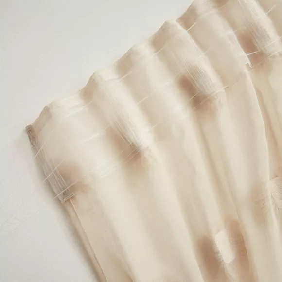 Eminza Voilage Galon Fronceur Pompons (140 X 240 Cm) Suzie Beige