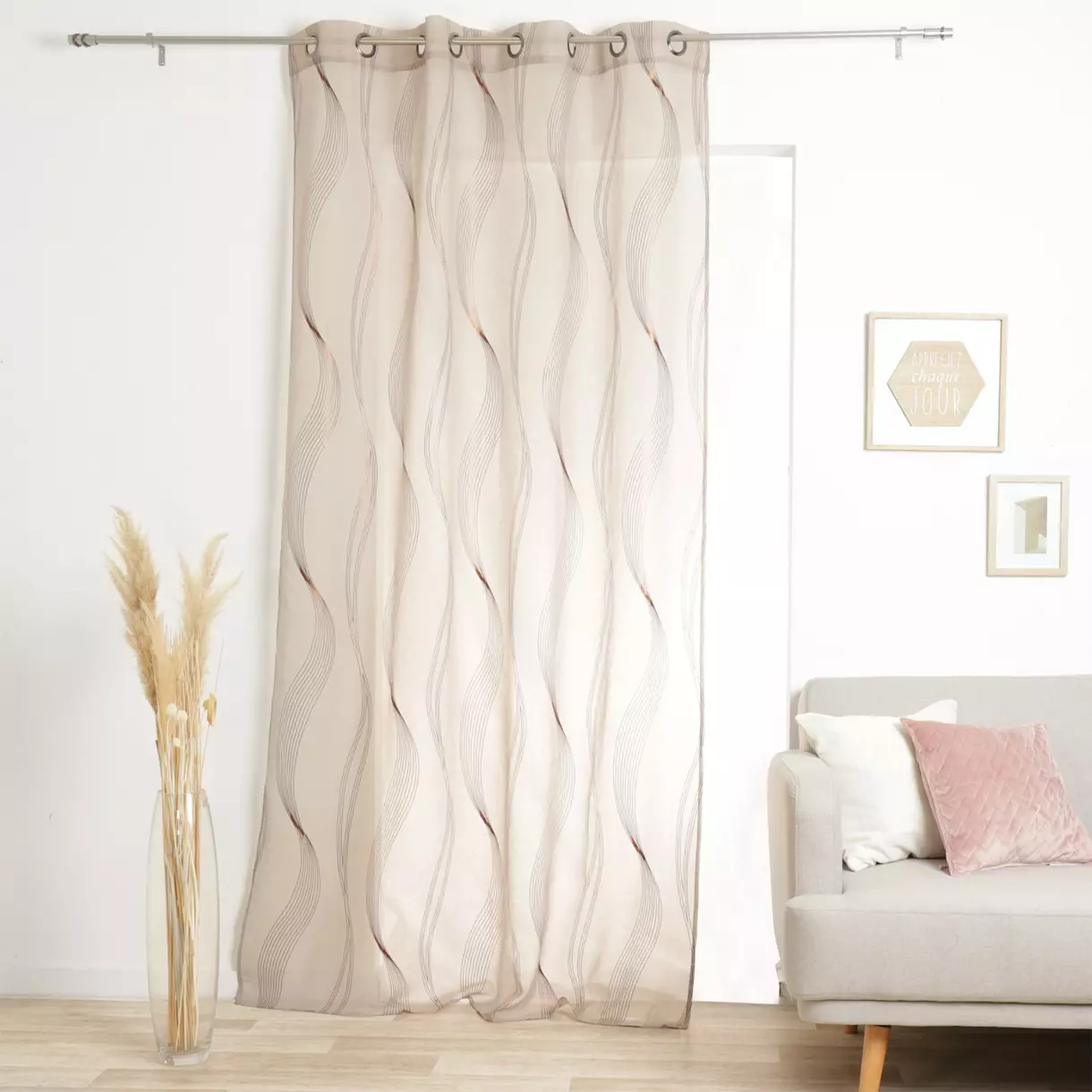 eminza Voilage œillets (135 x H240 cm) Essaouira Beige