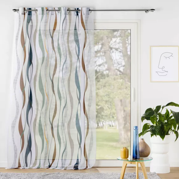 Eminza Voilage œillets (140 X 240 Cm) Lisana Multicolore