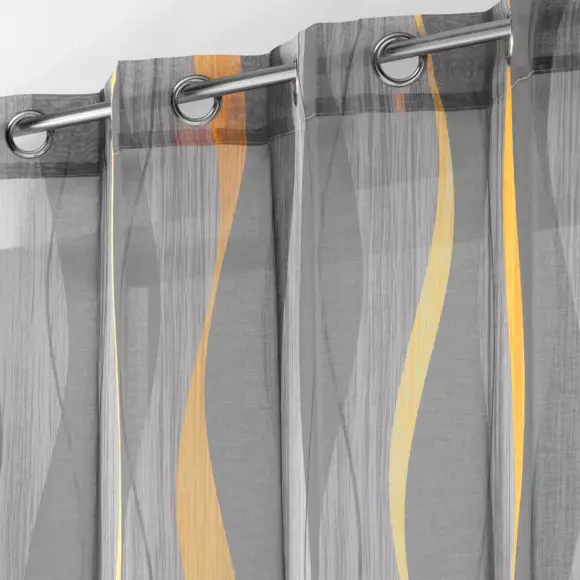 Eminza Voilage œillets (140 X 240 Cm) Ondulys Gris Anthracite