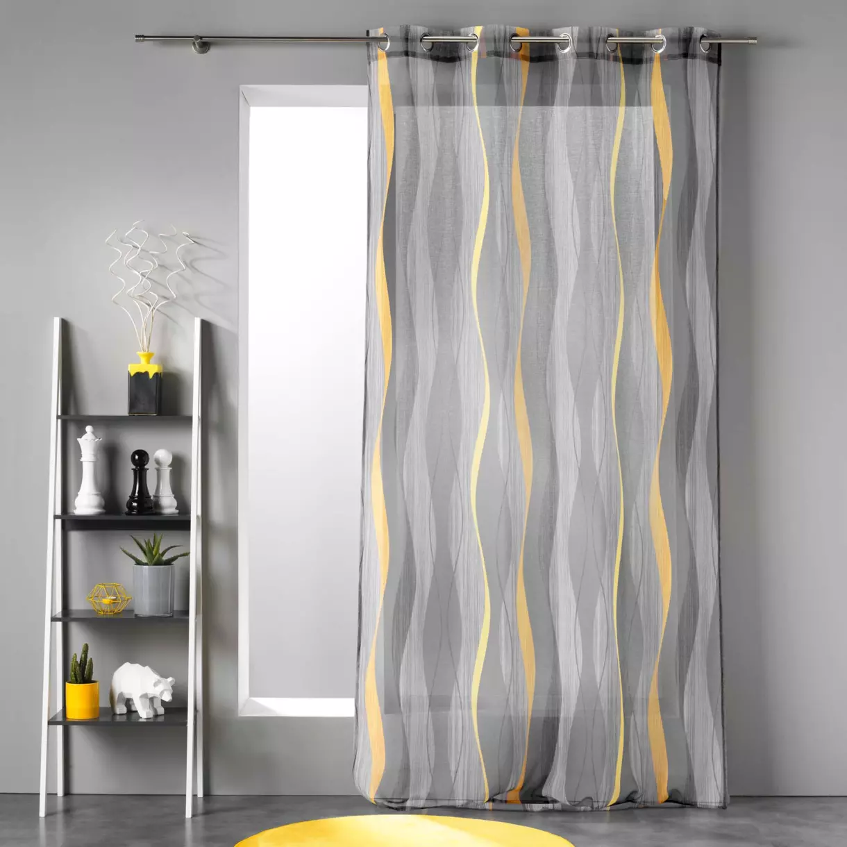 eminza Voilage œillets (140 x 240 cm) Ondulys Gris anthracite