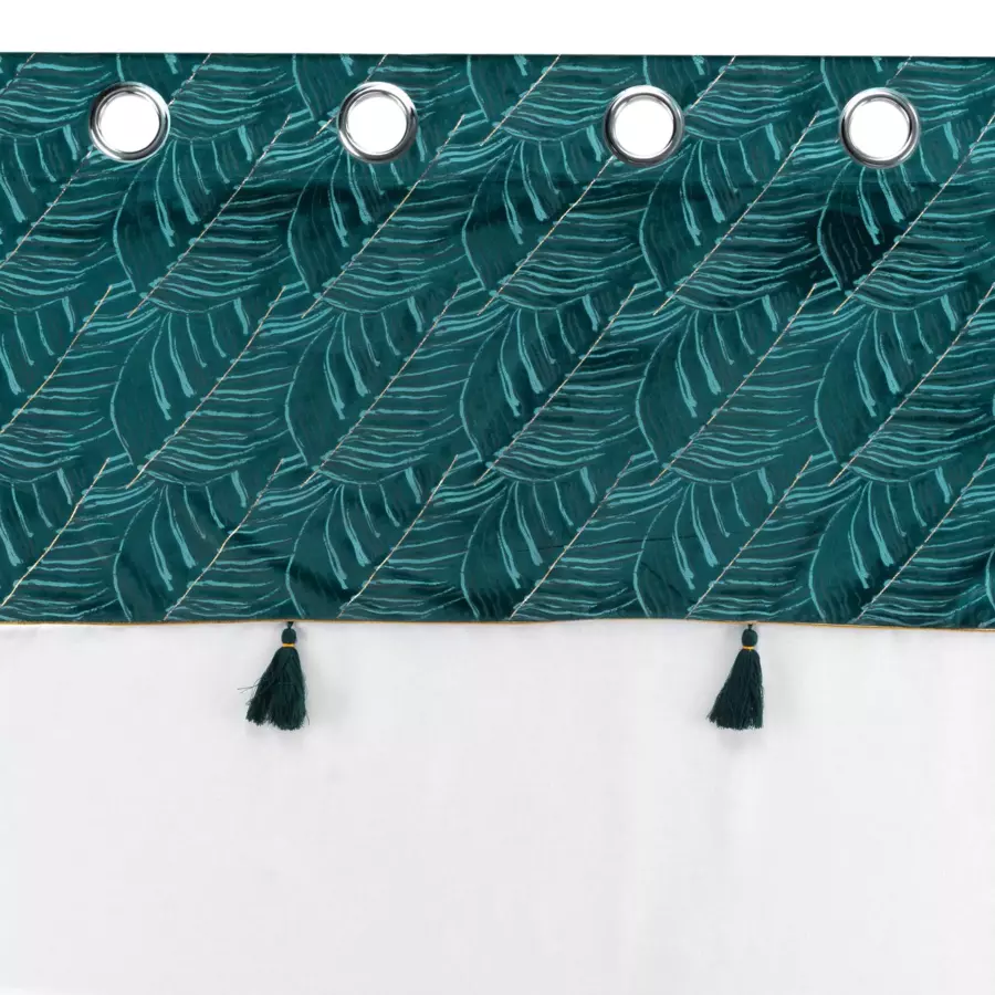 Eminza Voilage œillets (140 X 240 Cm) Palmina Bleu Canard