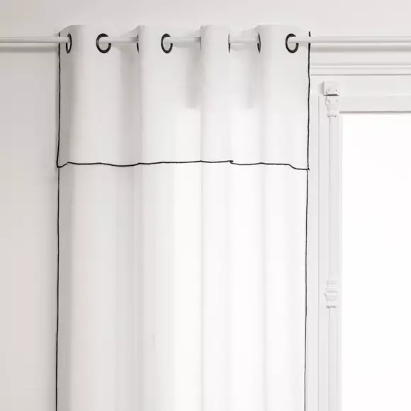 Eminza Voilage œillets à Volant (140 X 240 Cm) Fred Blanc