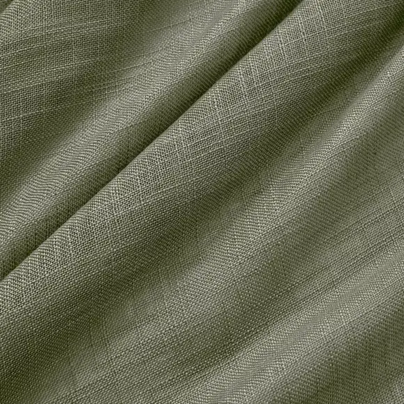 Eminza Voilage œillets Effet Lin (140 X 280 Cm) Robin Vert Romarin